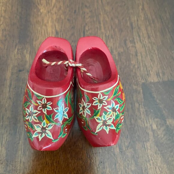 Mini Miniature Dutch Clogs Wooden Shoes Holland Vintage 3" - Picture 2 of 5